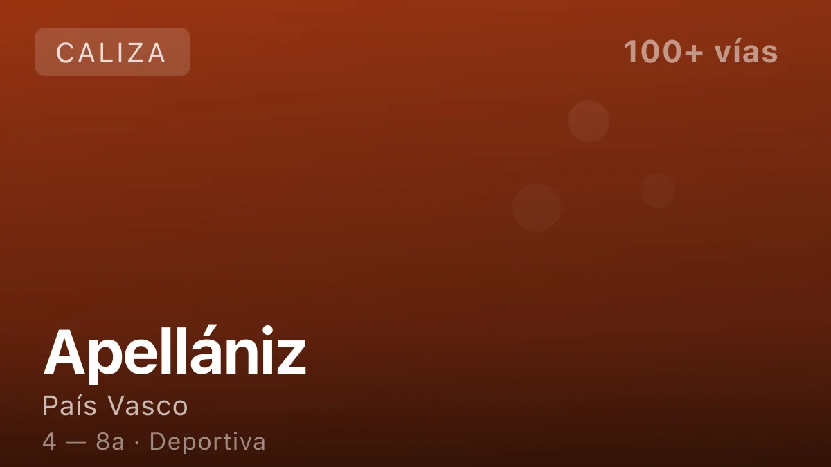 Escalada en Apellániz