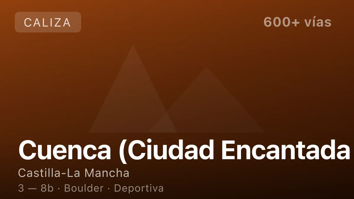 Escalada en Cuenca (Ciudad Encantada y alrededores)