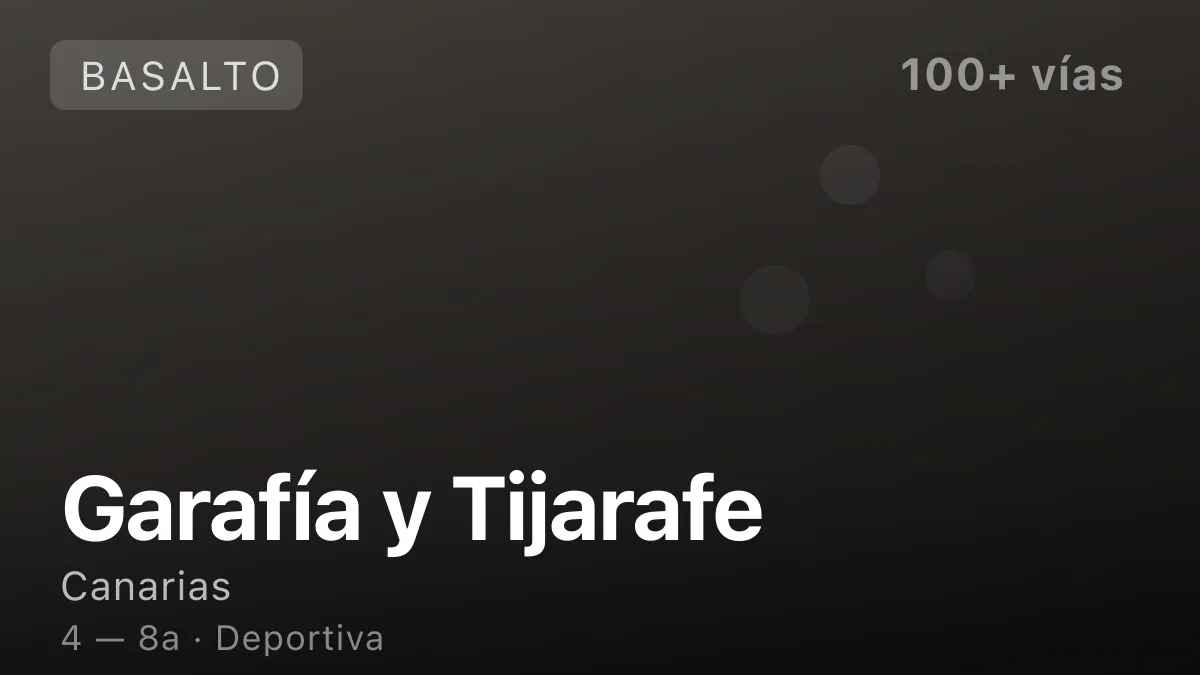 Escalada en Garafía y Tijarafe