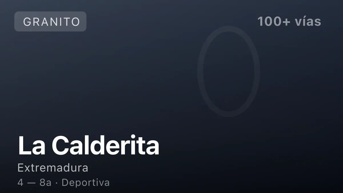 Escalada en La Calderita
