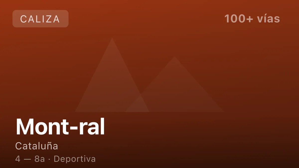 Escalada en Mont-ral