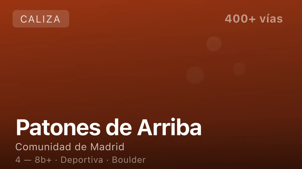 Escalada en Patones de Arriba
