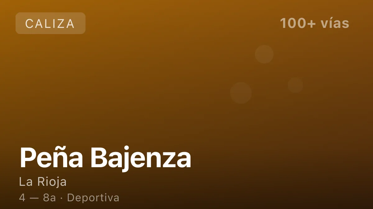 Escalada en Peña Bajenza