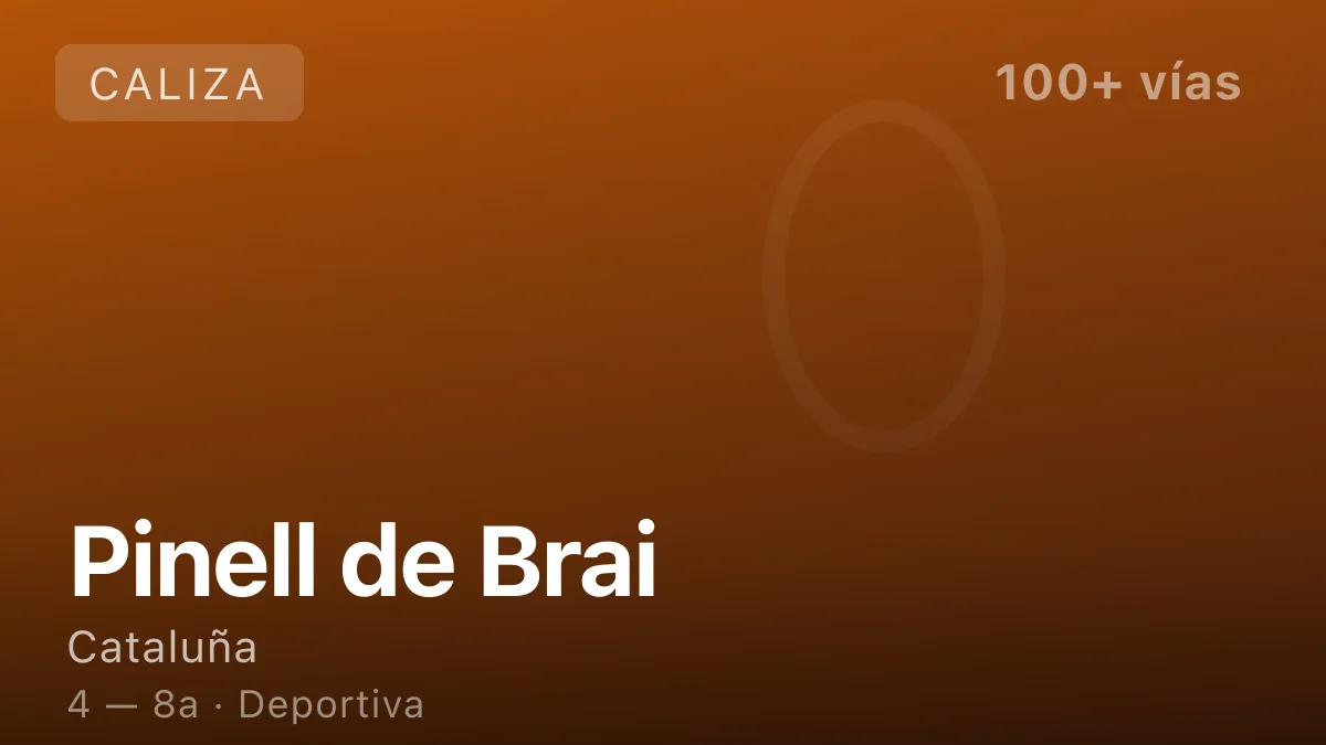 Escalada en Pinell de Brai